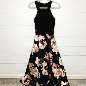 X by Xscape Solid & Floral-Print High-Low …